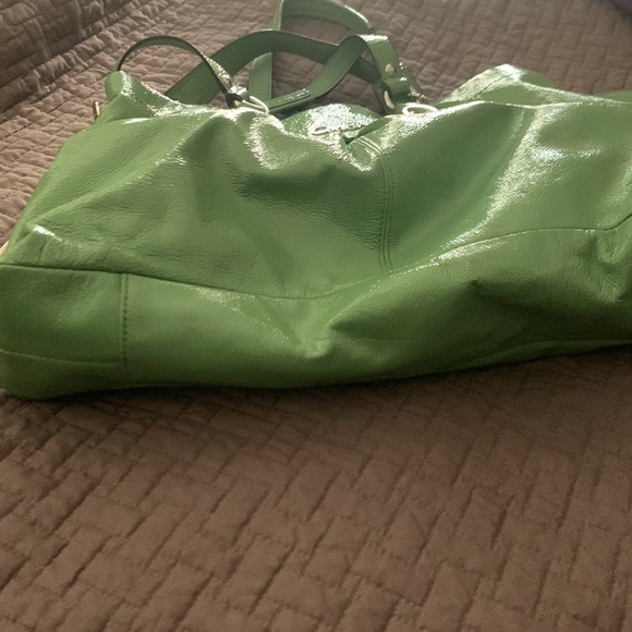 Coach Mint Green Ashley Patent Carryall Satchel - Picture 5 of 5